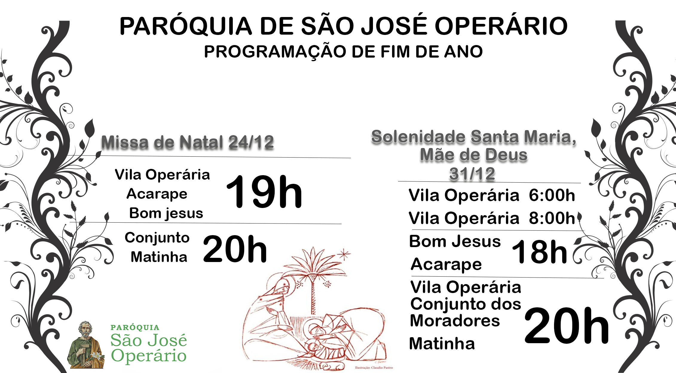 Programação de Natal - Paróquia da Vila Operária - Teresina - Piauí